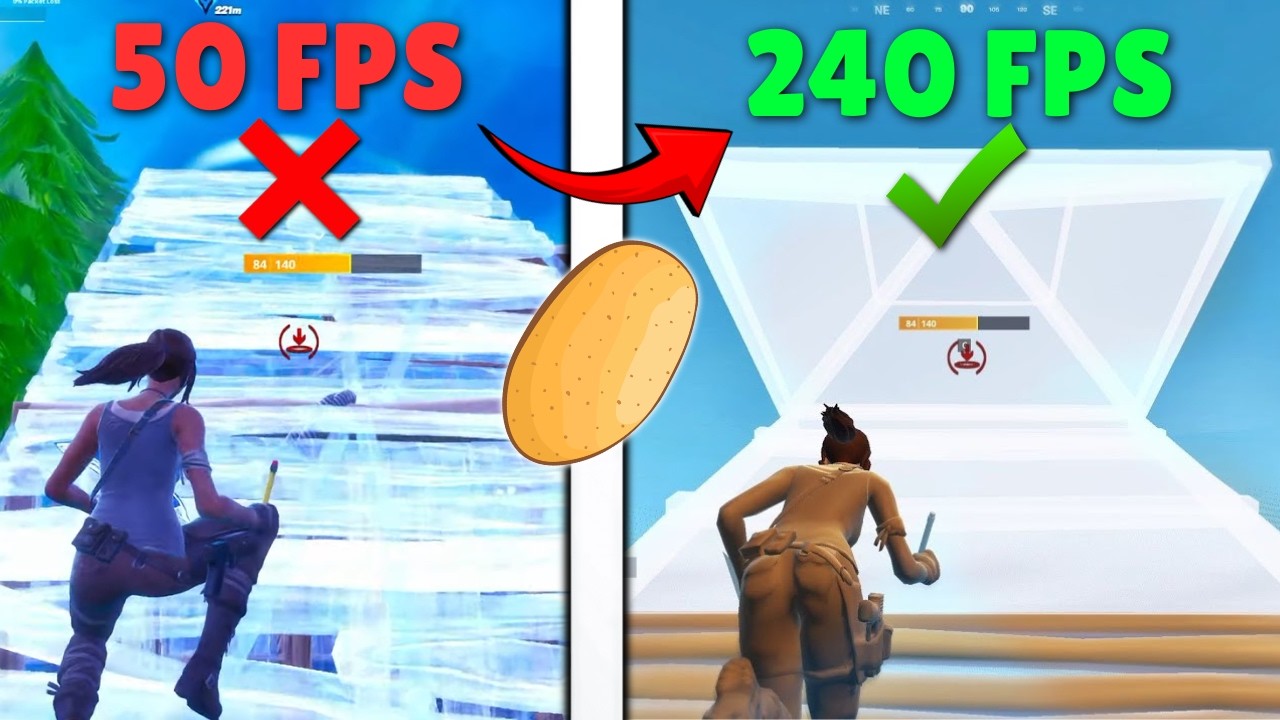 Как сделать &laquo;картофельную&raquo; графику в Fortnite (Режим производительности / Исправленная земля)