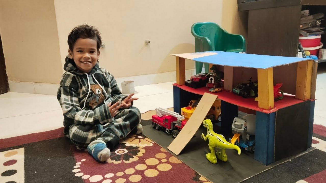 Building A Toy Car Garage🏎️|Jerry Fun Factory Vlogs 