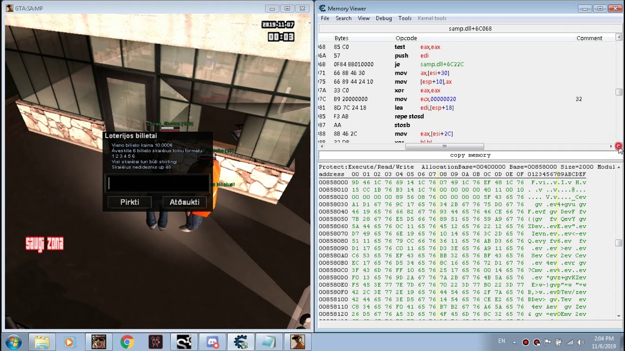 [SA:MP] Cheat Engine - find get dialog and chat editbox text input pointers