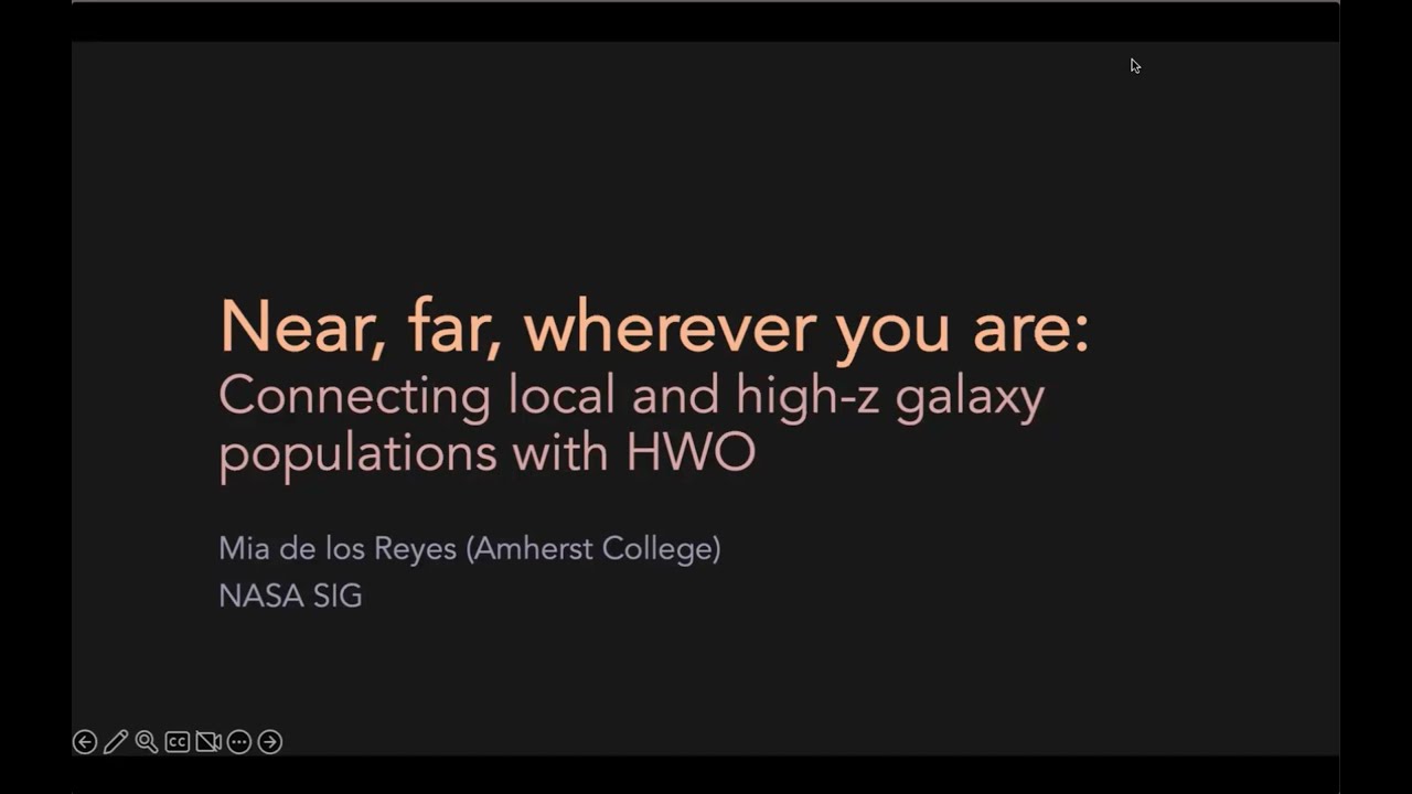 [Galaxies SIG] Near, far, wherever you are: Connecting local and high-z galaxy - Mia de los Reyes