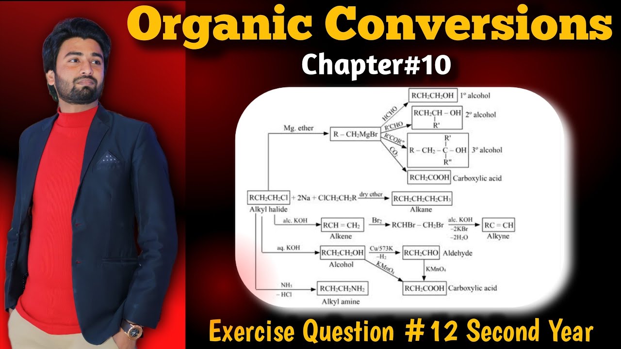 Organic Conversions Class 12 | Chapter 10 Question # 12 | Chemistry Conversion #conversion lecture 1