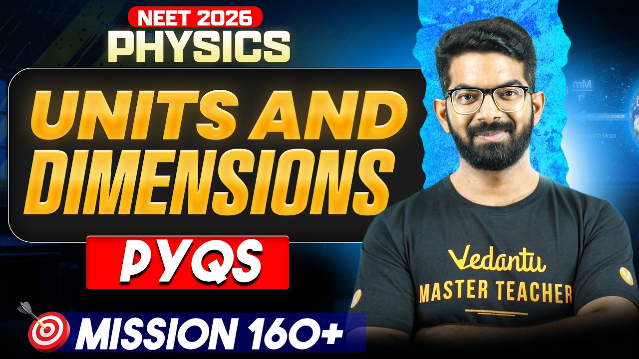 Units & Dimensions PYQs | NEET 2026 Physics | Mission 160 + | by Siva Sir