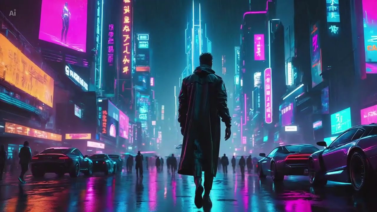 Cyberpunk Gaming Ambience 🌧️ Neon City for Relax, Focus & Sleep