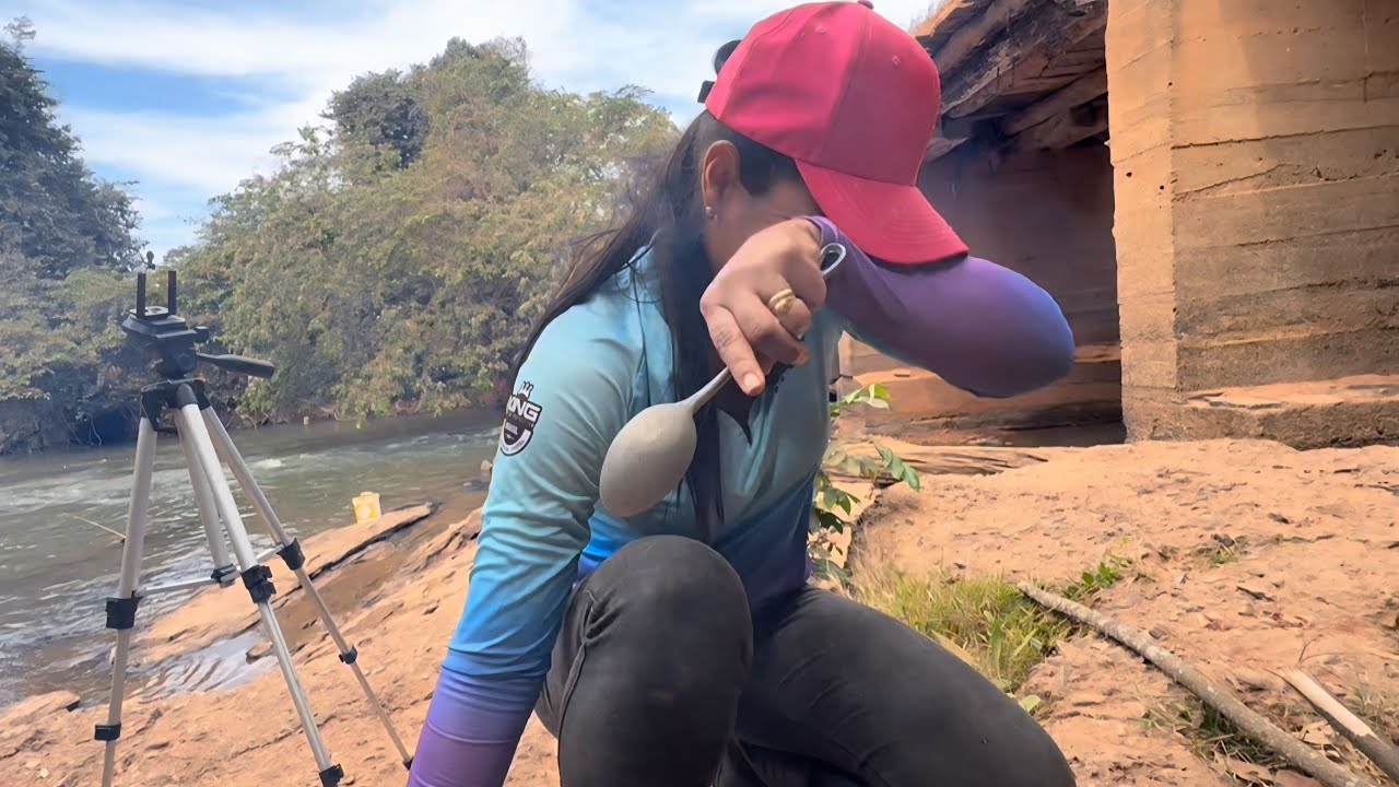 CHORADEIRA NA PESCARIA!  NÃO TIVE COMO EVITAR! PESCAMOS E FIZEMOS PEIXE FRITO DEBAIXO DA PONTE.