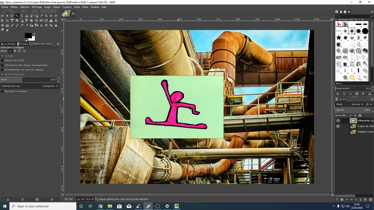 Comment insérer un personnage dans une photo avec le logiciel GIMP