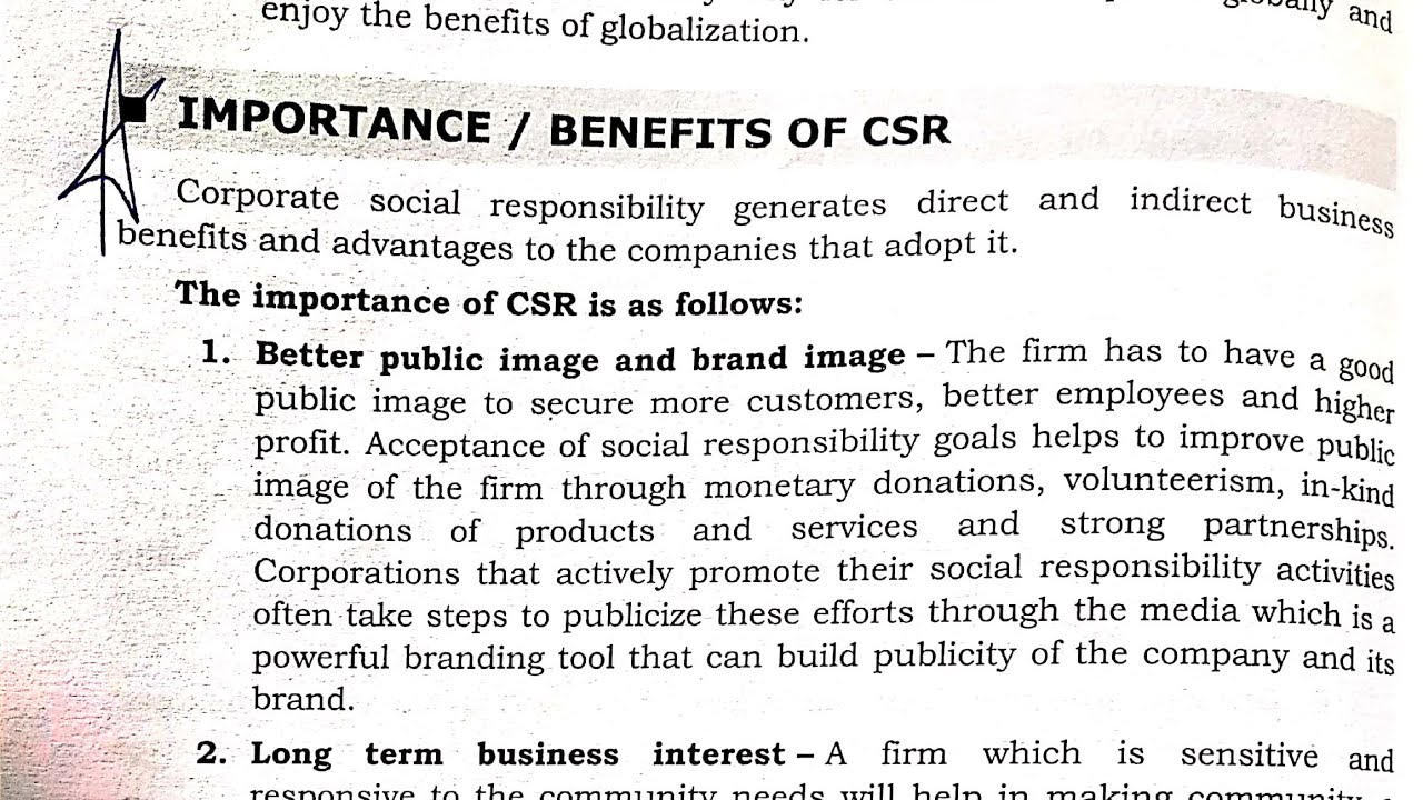 #5 Importance/Benefits of CSR | Corporate social responsibility | Social and business ethics | B.Com