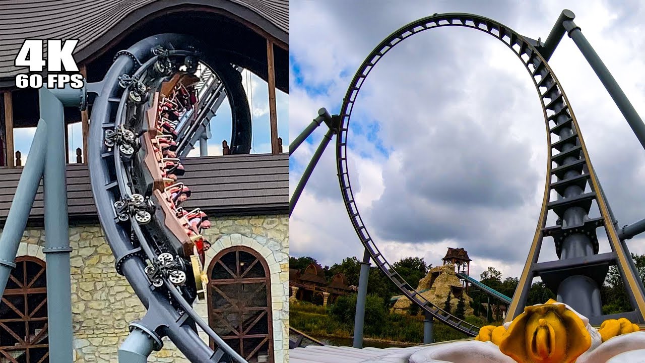 BEST Roller Coaster in Poland! Lech Coaster Legendia! Multi-Angle 4K POV Onride