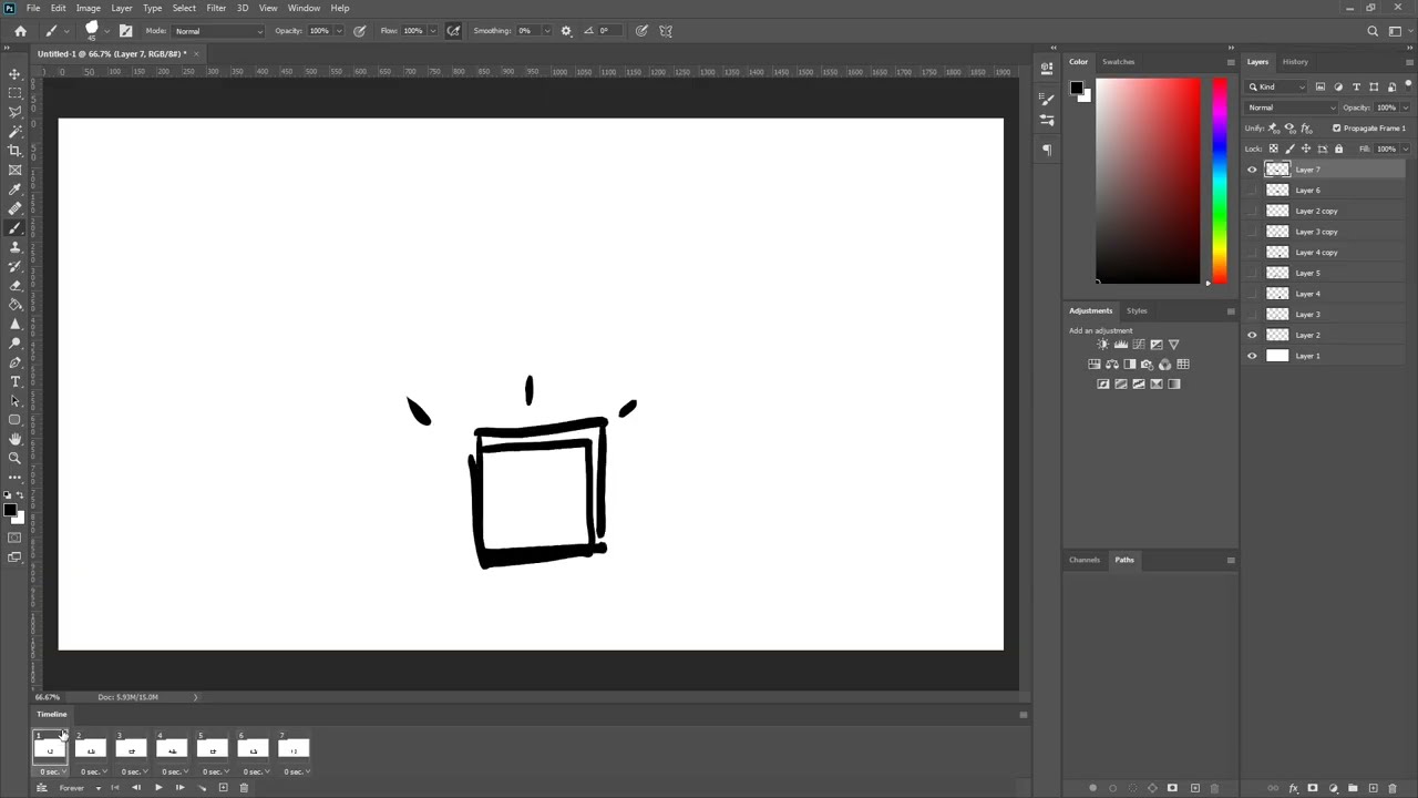 Prep Frame-By-Frame Animation in Photoshop for After Effects