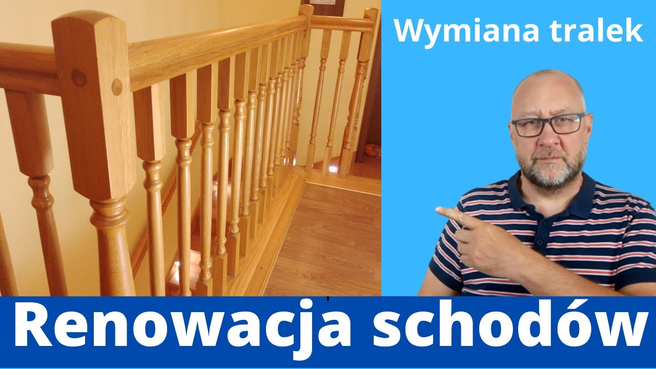 Wymiana balustrady czyli nowe tralki i nowe słupy na schodach.