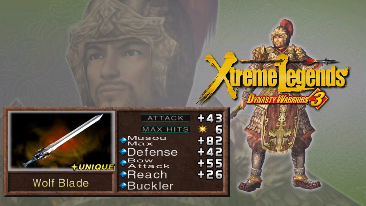 Dynasty Warriors 3 Xtreme Legends (100%): Sun Jian - 5th Weapon | Wolf Blade |