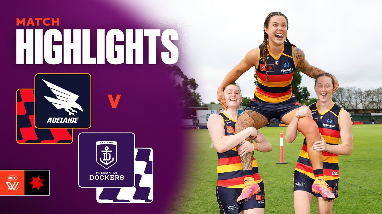 Adelaide Crows v Fremantle Highlights | Round 12, 2025 | AFLW