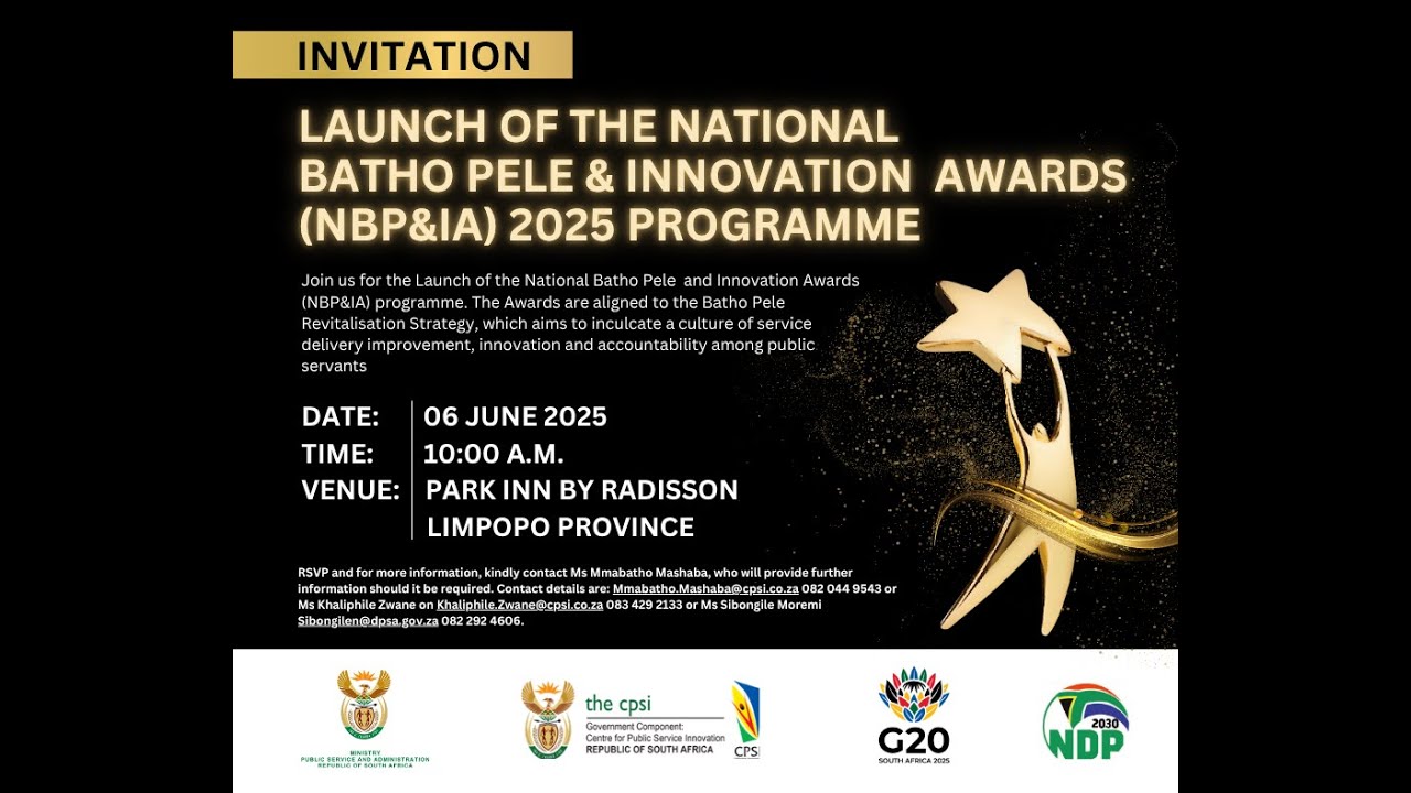 Official Launch of the National Batho Pele & Innovation Awards Call for Entries