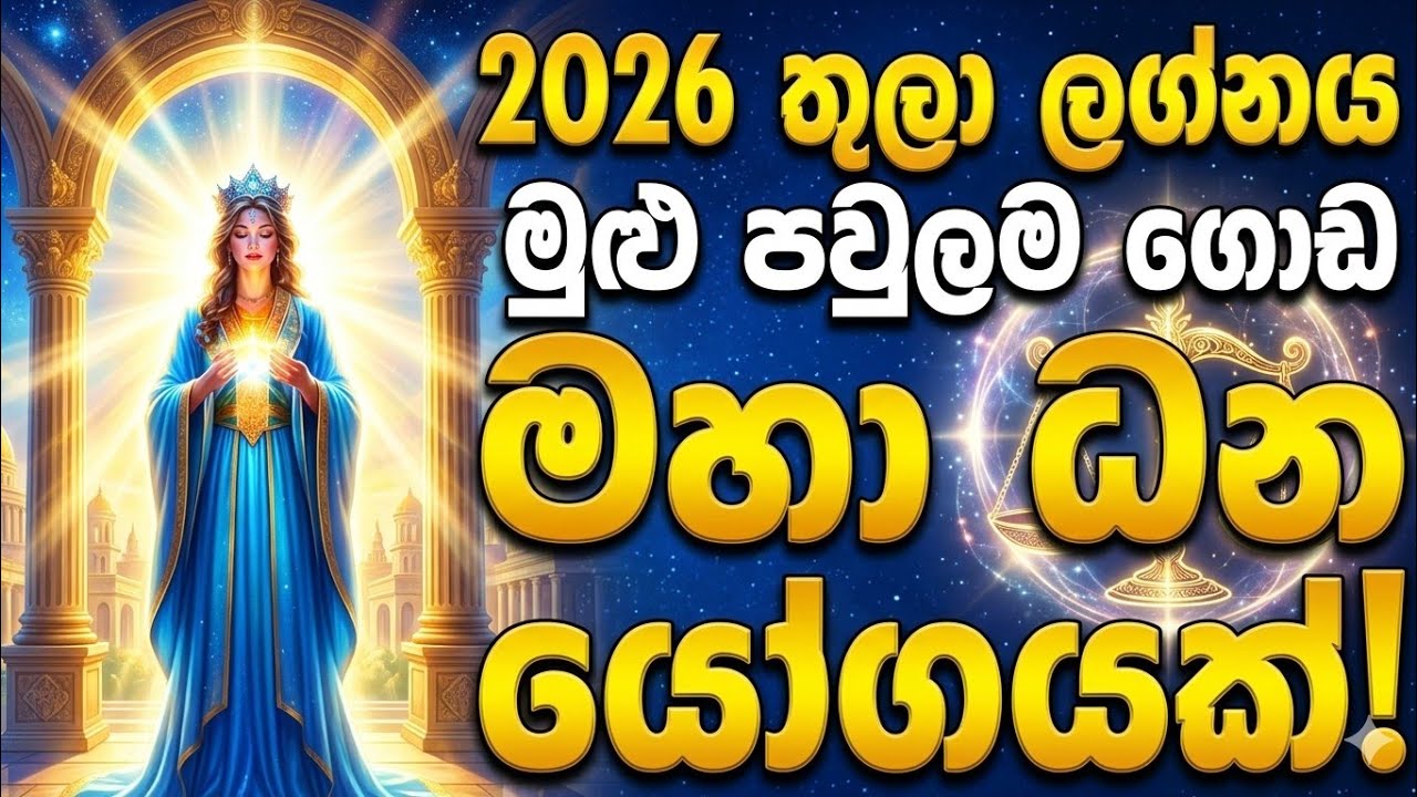 තුලා ලග්නය 2026 මාර්තු  | ⚖️  ප්‍රබල ධන යෝග  | Thula lagnaya march | Oroscopo della Bilancia 2026