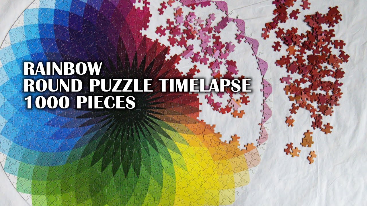 Satisfying round gradient puzzle timelapse - 1000 pieces