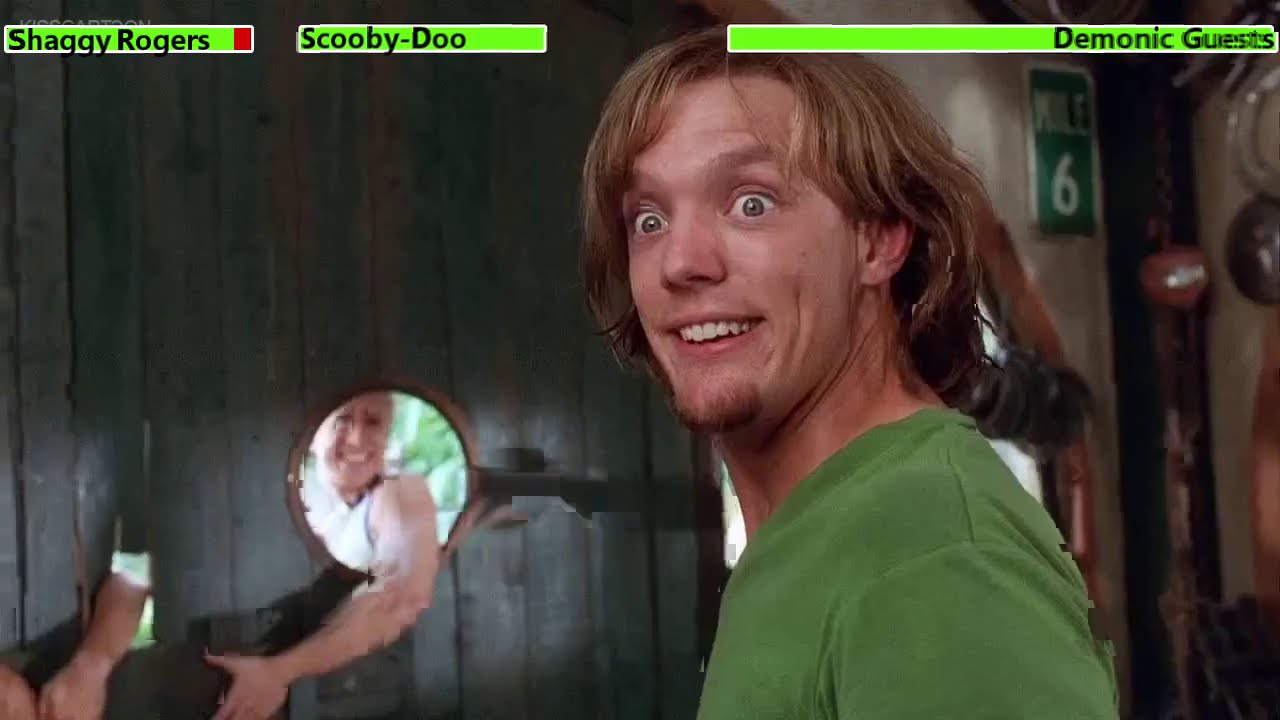 Scooby-Doo (2002) Bike Escape Scene with healthbars