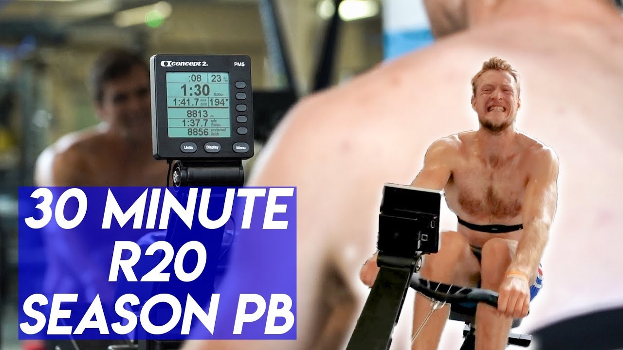 SEASON PB 30 MINUTE RATE 20 ROWING MACHINE WORKOUT | ROW ALONG