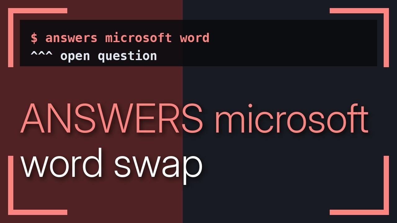 How to swap two words in a Microsoft Word document?