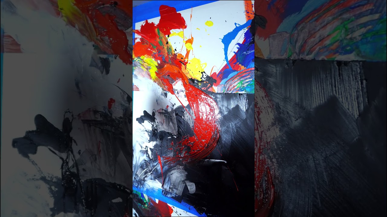 Arte abstracto sobre lienzo - Pintura acrilica