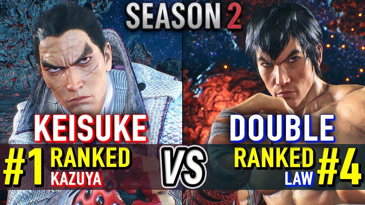 T8 🔥 KEISUKE (#1 Ranked Kazuya) vs DOUBLE (#4 Ranked Law) 🔥 Tekken 8 (SEASON 2) High Level Gameplay