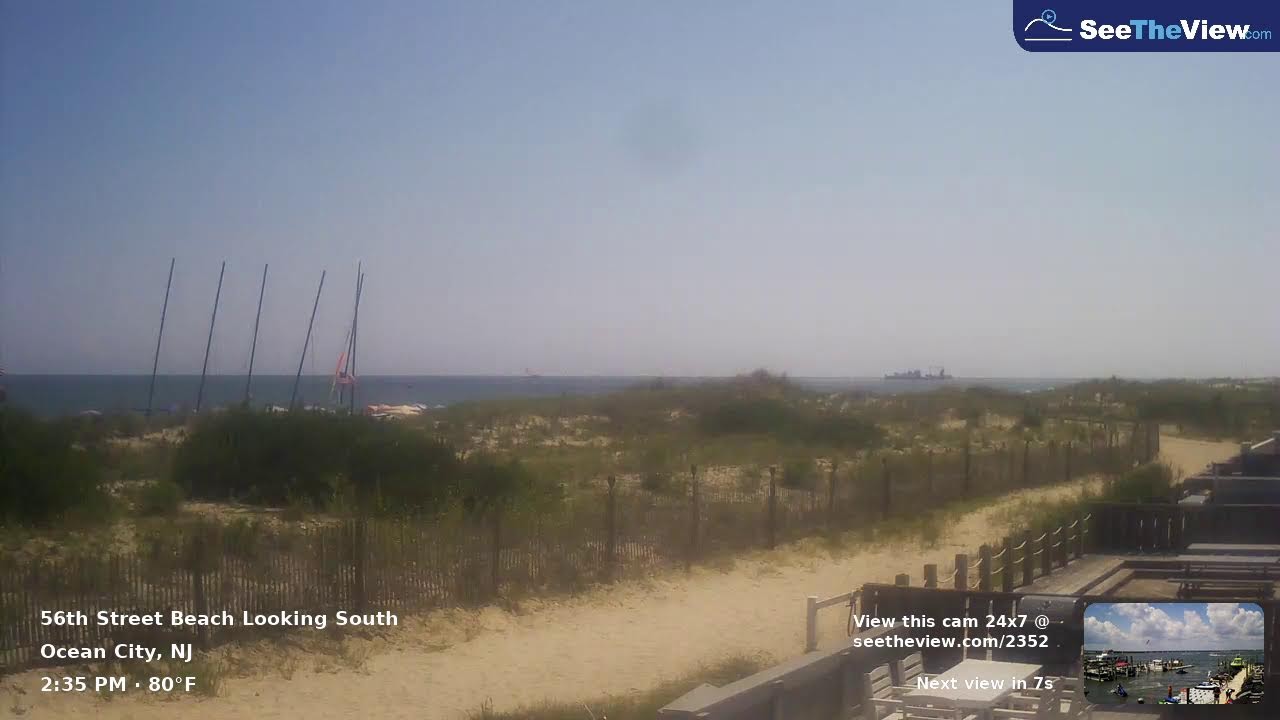 🔴 Ocean City NJ Live Beach Cams &mdash; 24/7 Boardwalk & Surf