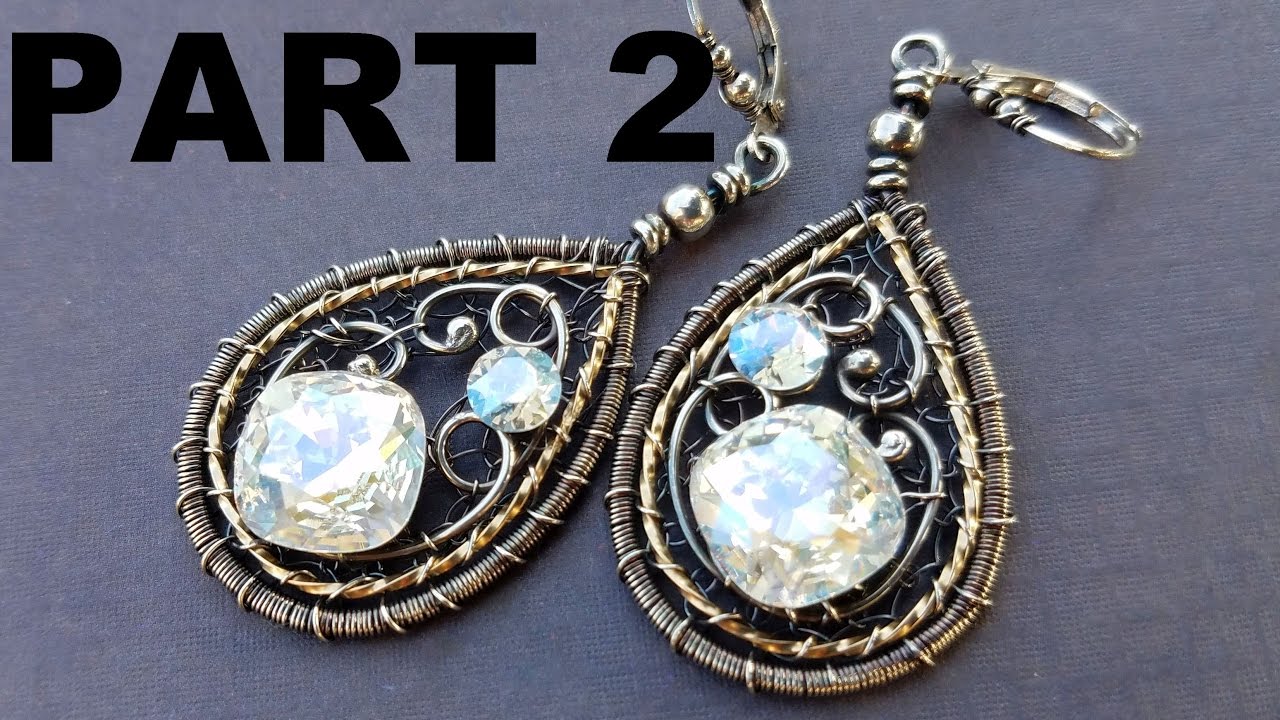 Wire Wrapping Tutorial - New Years Earrings Part 2
