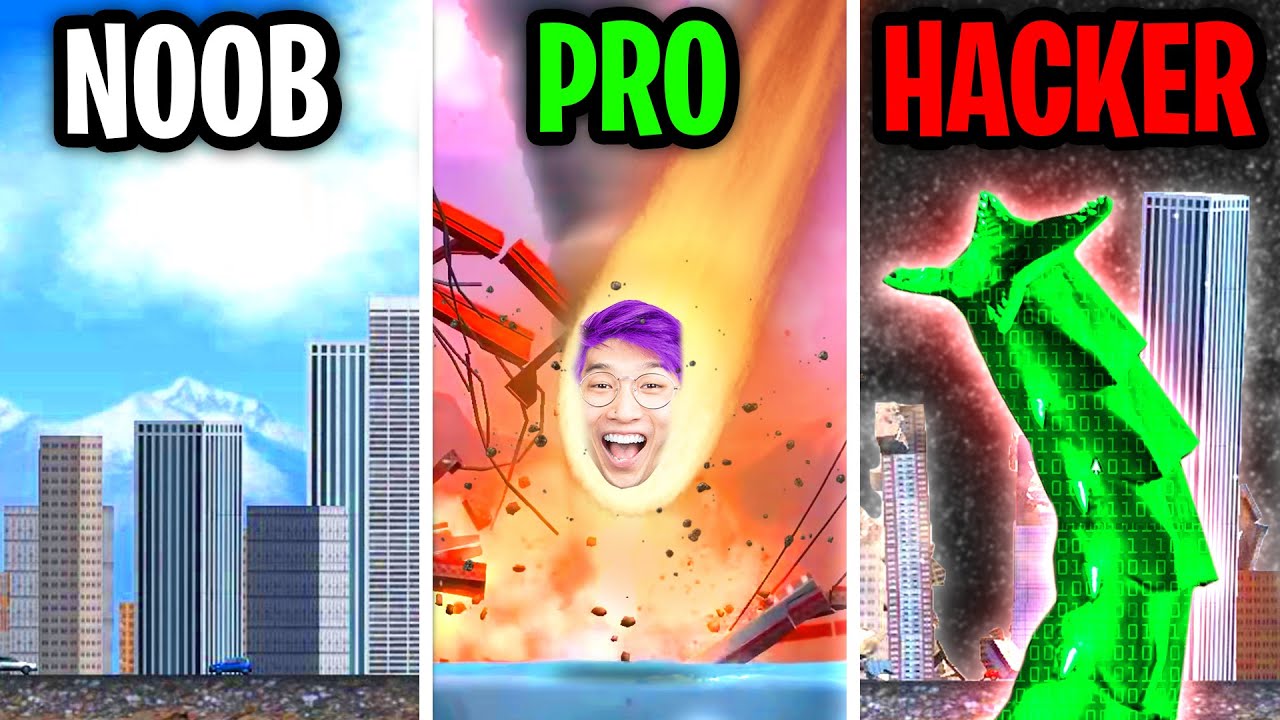 Can We Go NOOB vs PRO vs HACKER In CITY SMASH!? (CRAZY APP GAME!)