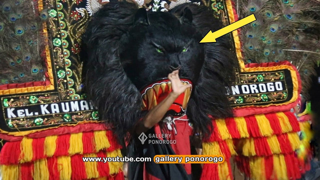Mistis, Reog Kepala Hitam dan Mata Menyala Berwarna Hijau ini ditaklukkan Pembarong Kondang