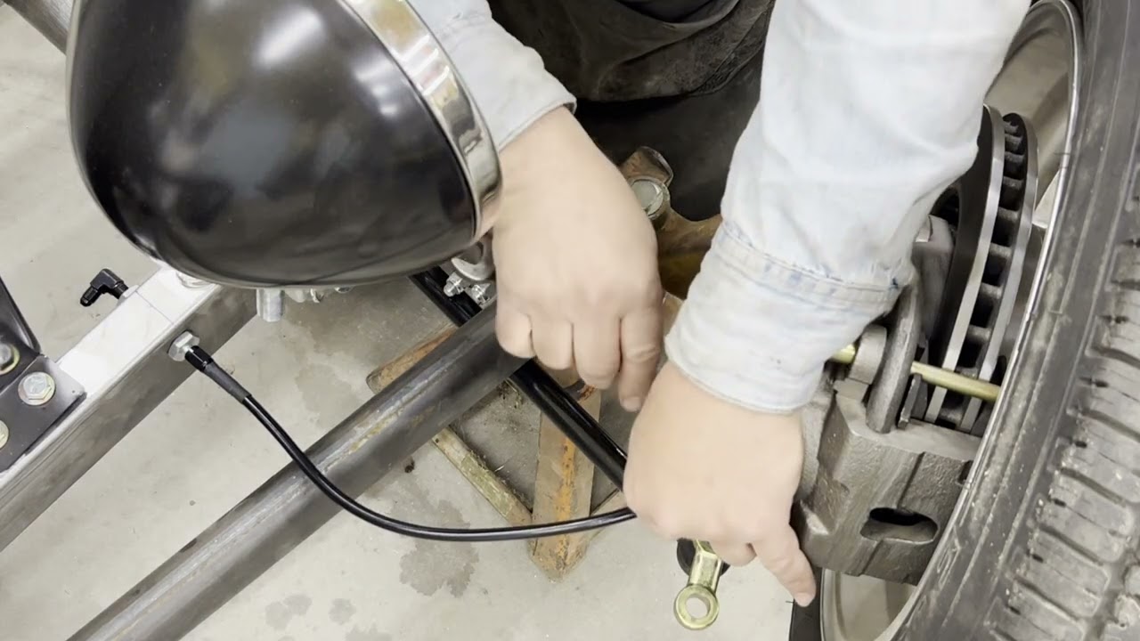 T bucket build pt.24 brake lines to calipers