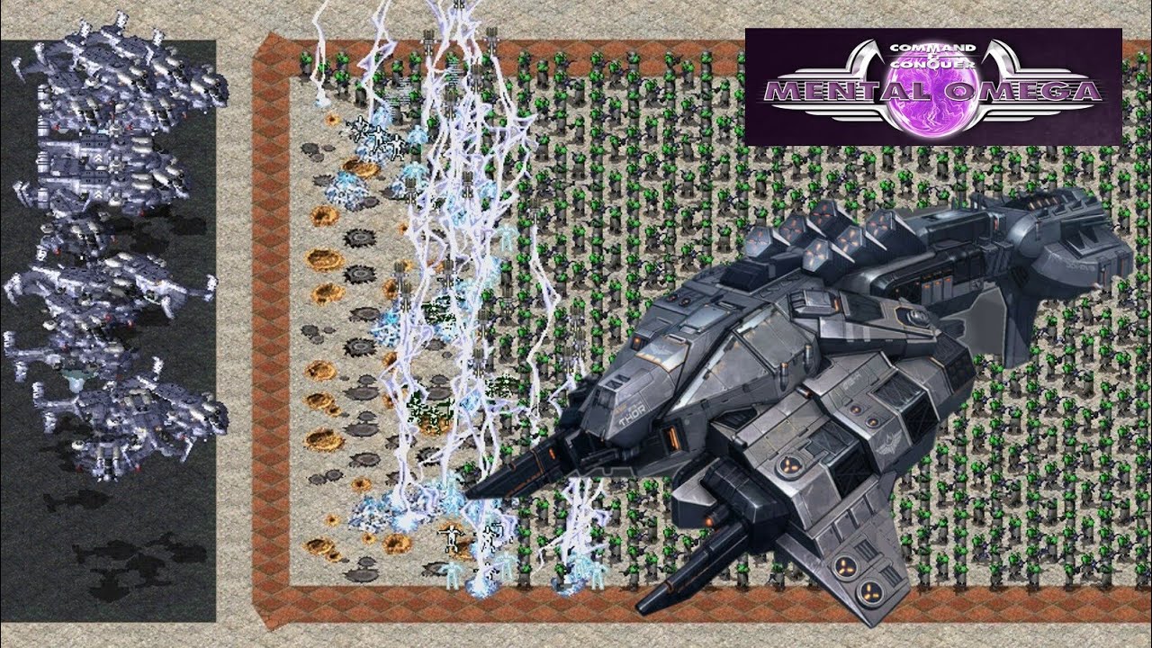 Making 20 Thor Gunships *Angry* : Red Alert 2 Mental Omega
