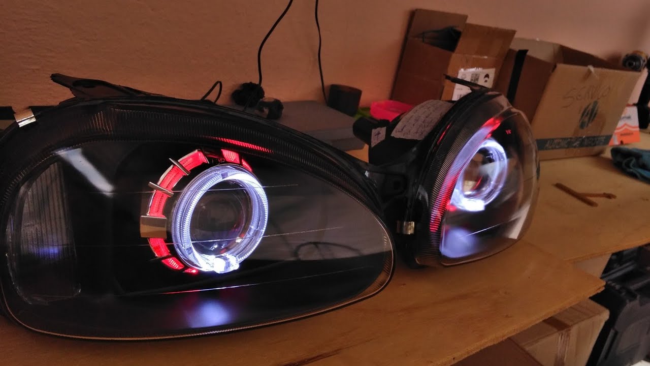 Projetores Difuser DRL no Farol do Corsa G1
