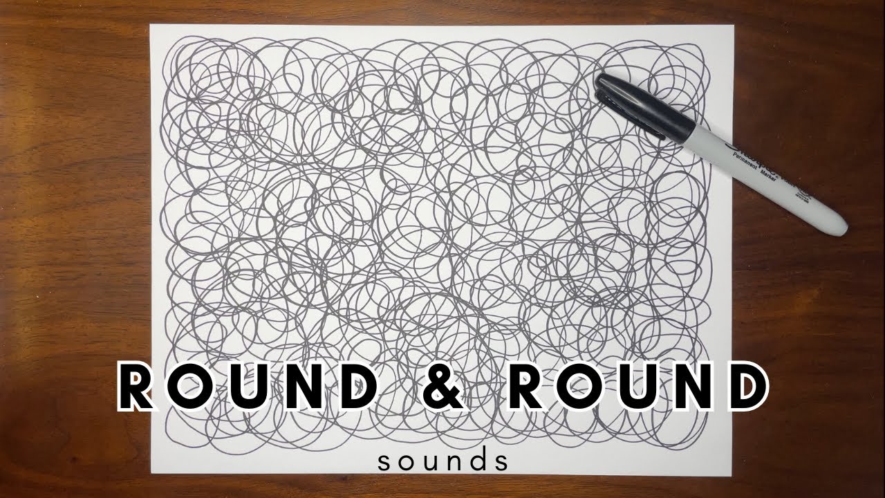 Piece #102: Round & Round Sounds — Art of the Day, Background Noise,#scribbles #scribble_art #create
