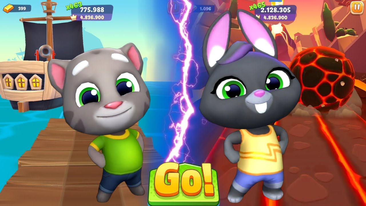 Talking Tom Time Rush vs Tom Gold Run 2 New episode - Hyper Tom vs Agent Becca - Lv 465