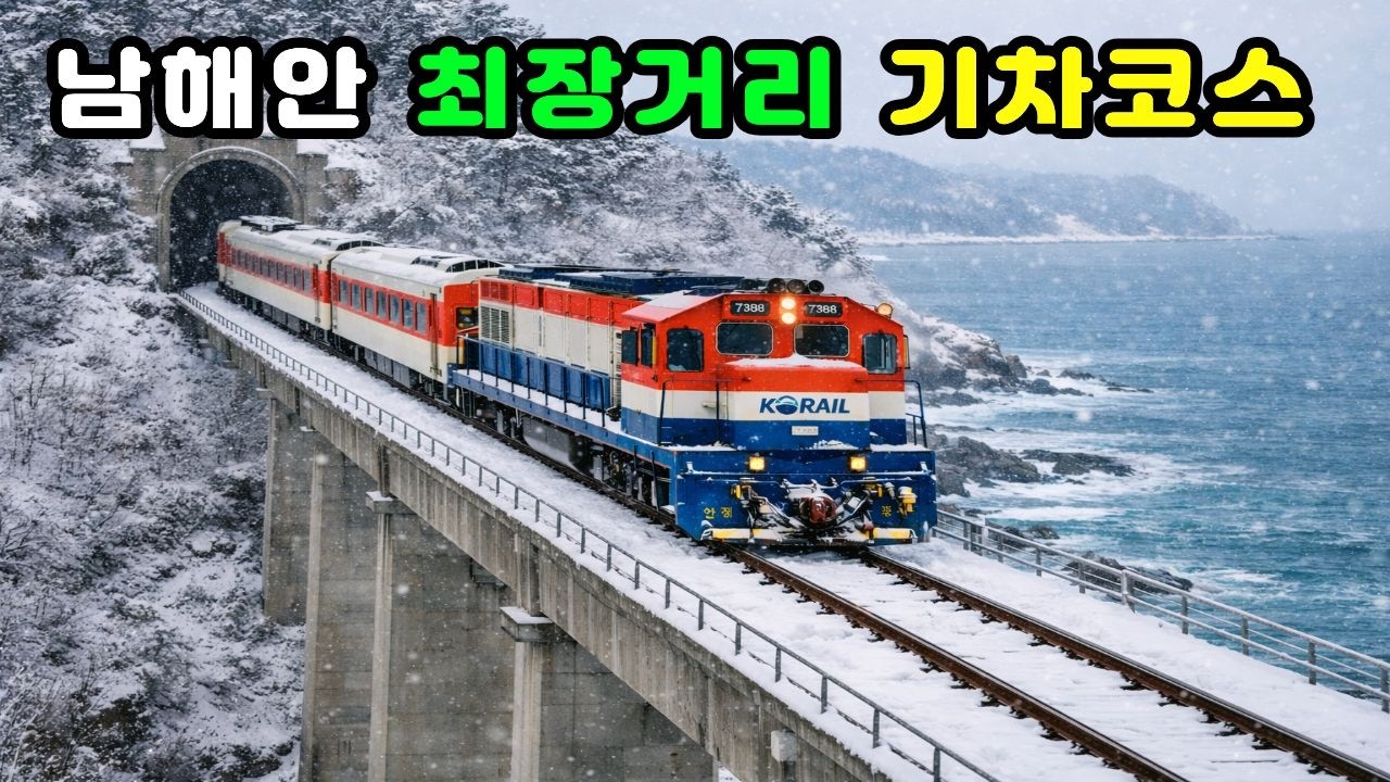 🚋국내 최장시간 기차 타고 무료로 즐기는 바다 위 트레킹!🍗대중교통으로 떠나는 국내 걷기여행!