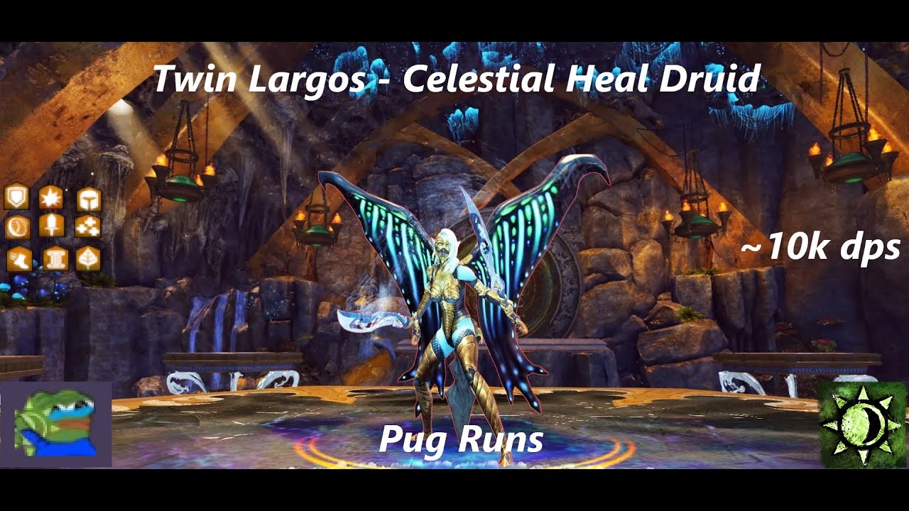 GW2 | Celestial Heal Druid | Twin Largos 9 man | 4:32
