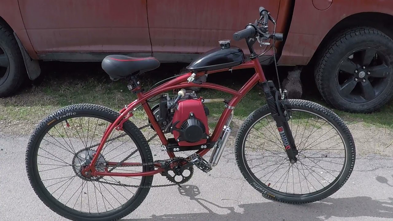 4 stroke curious motorized bike