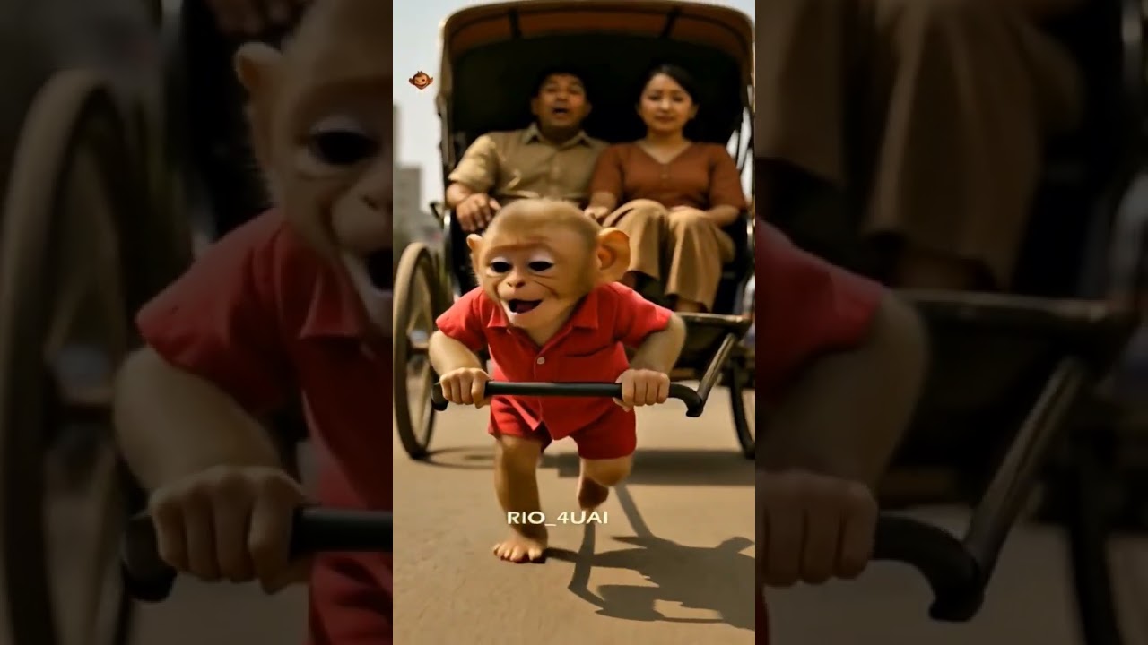 man accident monkey help man