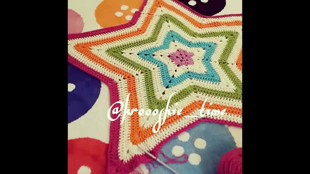 طريقة عمل النجمة كروشيه how to crochet a star