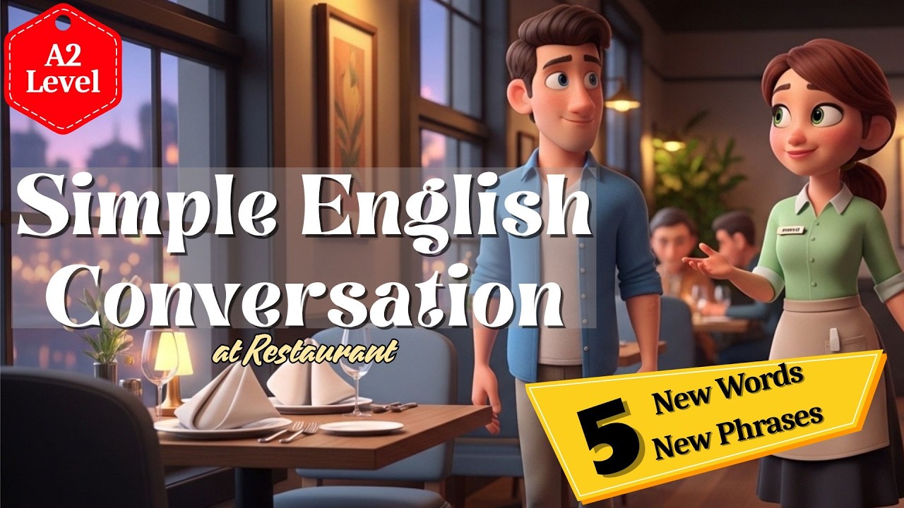 Learning Everyday English at a Restaurant 🍽️ #english #learnenglish #speakenglish 