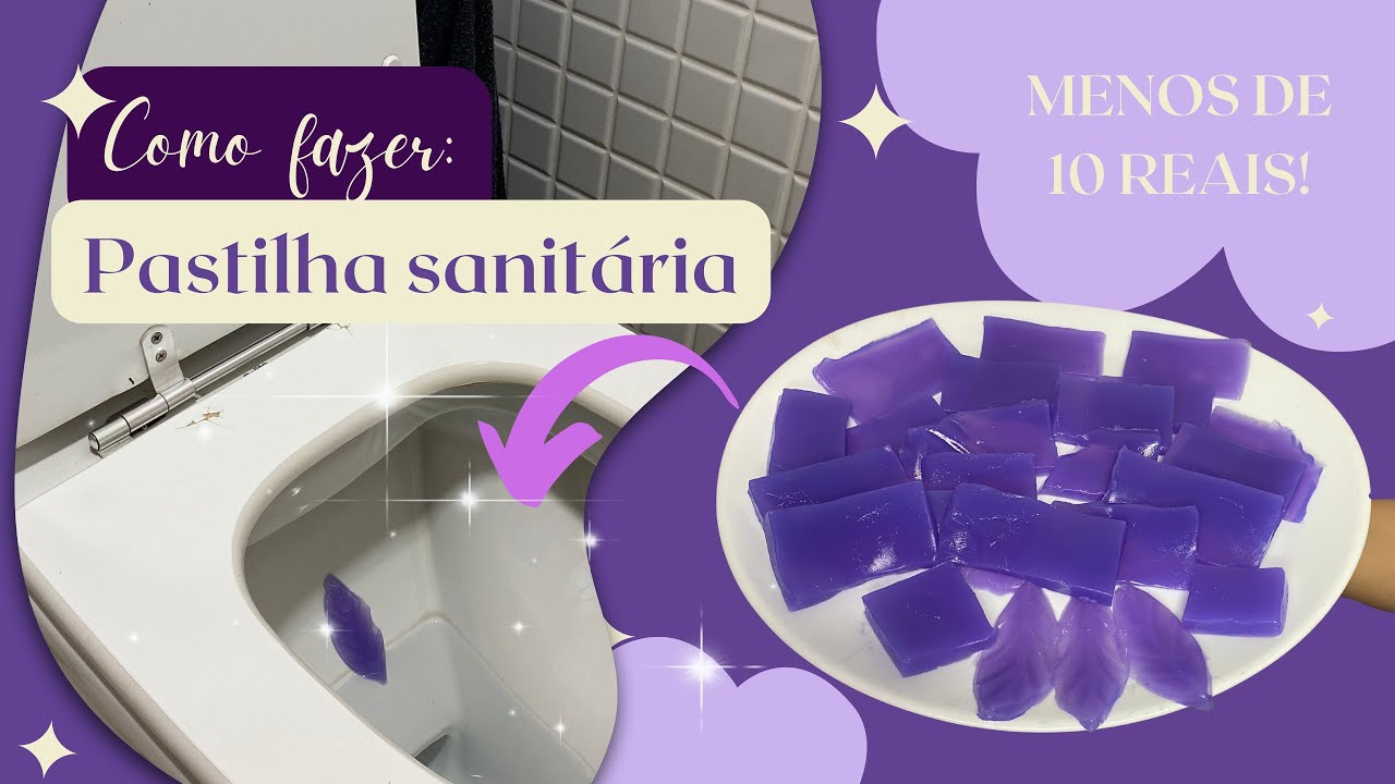 Como fazer pastilhas sanitária com MENOS DE 10 reais - Banheiro muito cheiroso