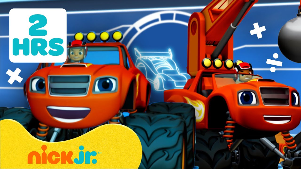 Blaze and the Monster Machines | Jogos de Ciência e Matemática, e Resgates do Blaze! ⚛️ | Nick Jr.