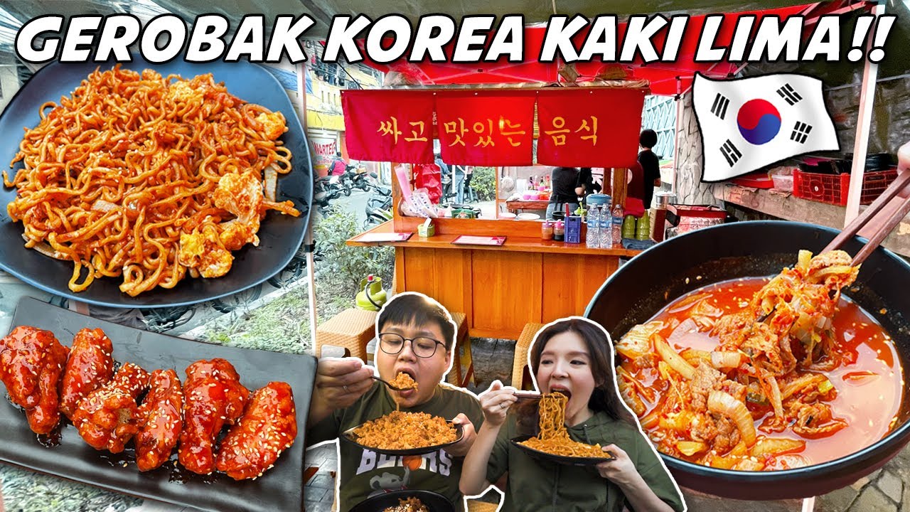 MAKANAN KOREA PINGGIR JALAN, YANG MASAK TINGGAL DI KOREA BERTAHUN-TAHUN !!