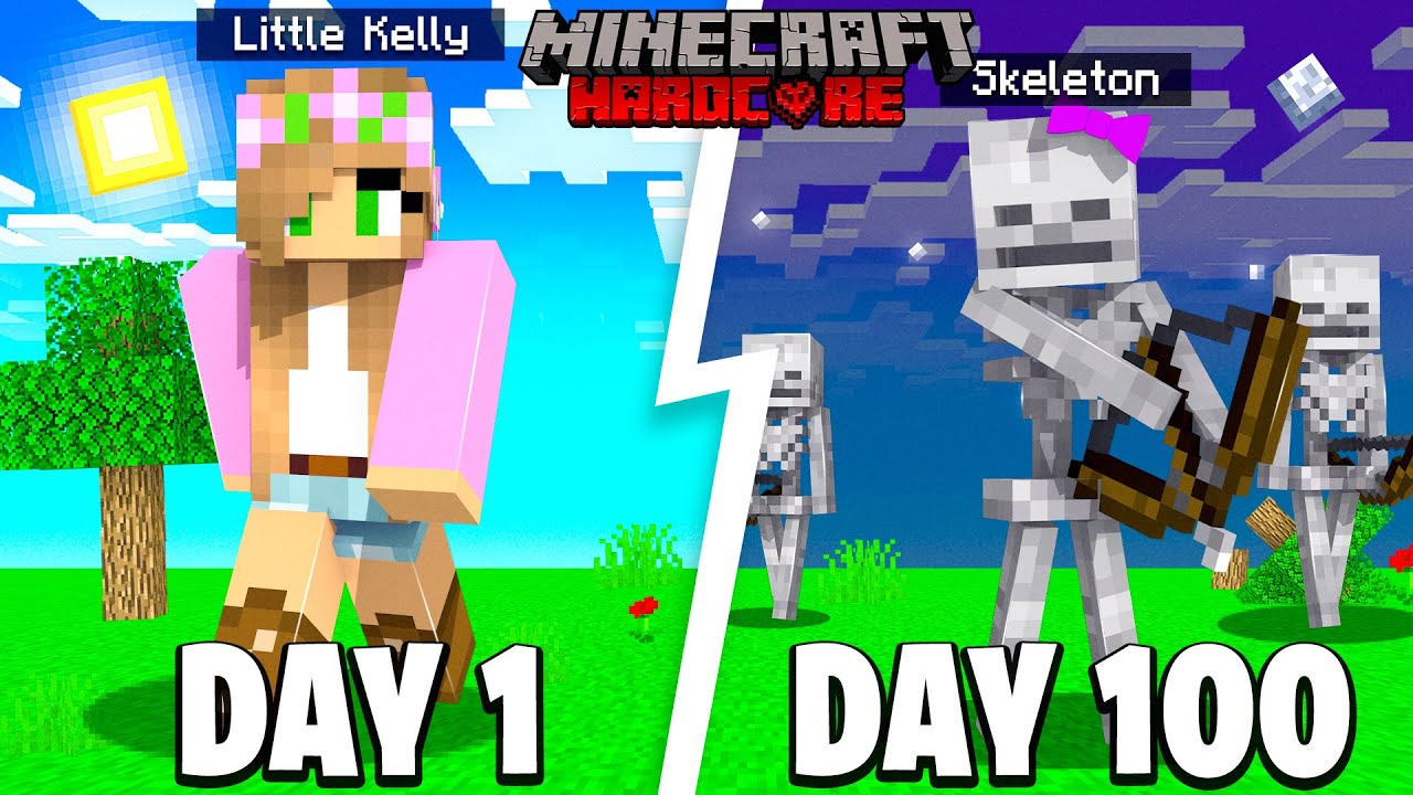 I Survived 100 DAYS as a SKELETON in Minecraft ... Here's What Happened
