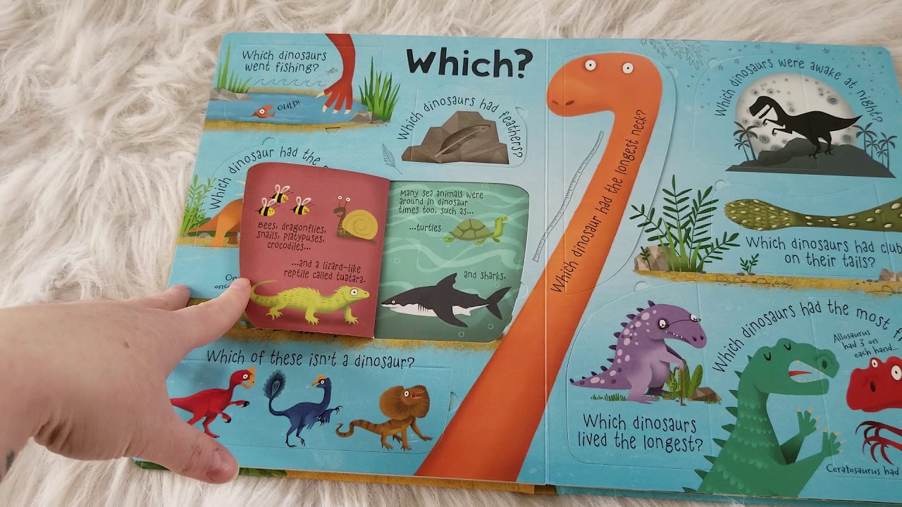 Lift the flap questions and answers about dinosaurs.  Usborne Canada
