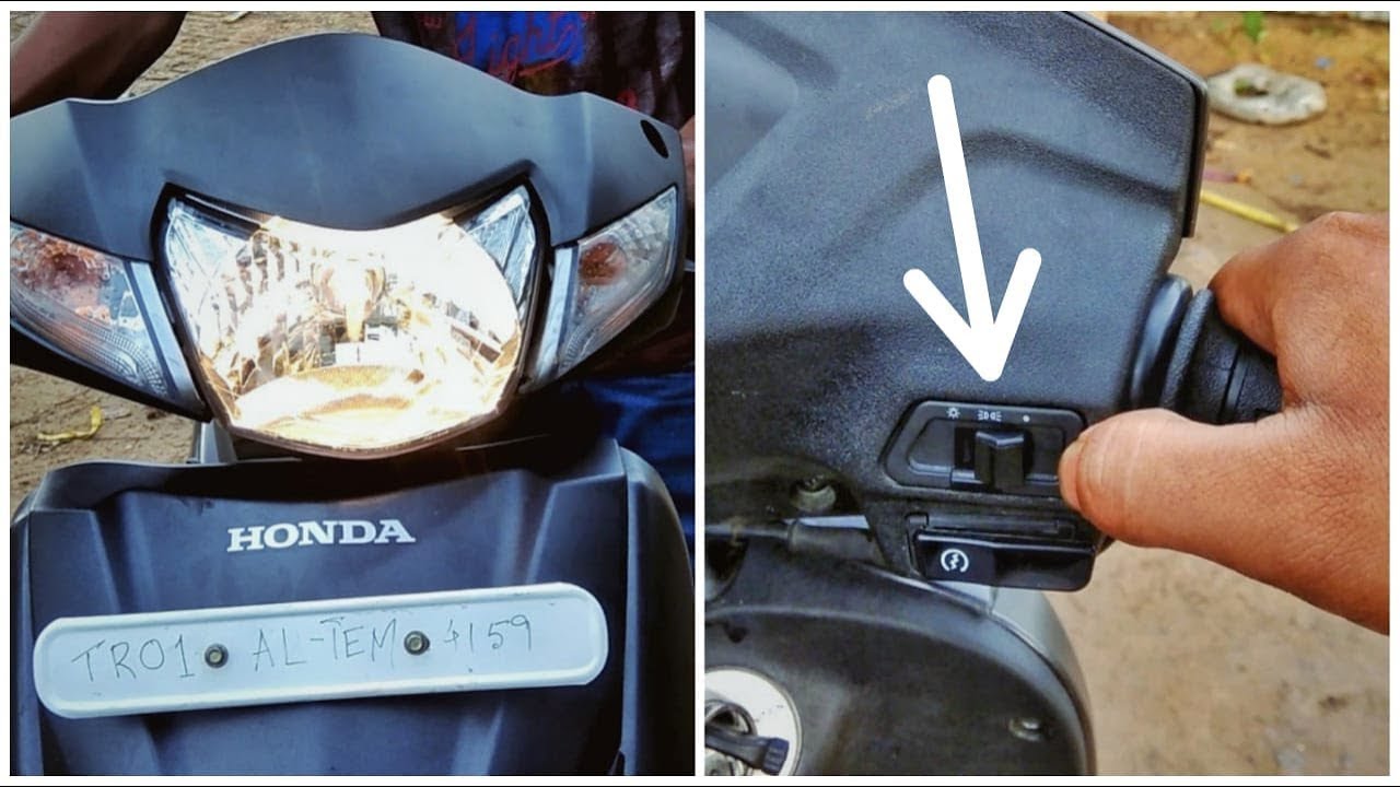 Honda Activa Bs4 Headlight Switch Installation..