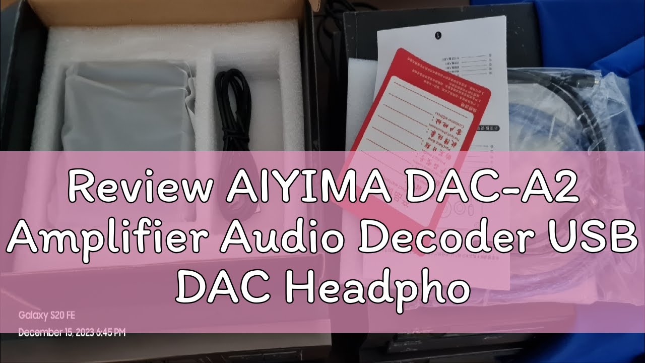 Review AIYIMA DAC-A2 Amplifier Audio Decoder USB DAC Headphone Mini HiFi 2.0 Digital 24Bit 96KHz In