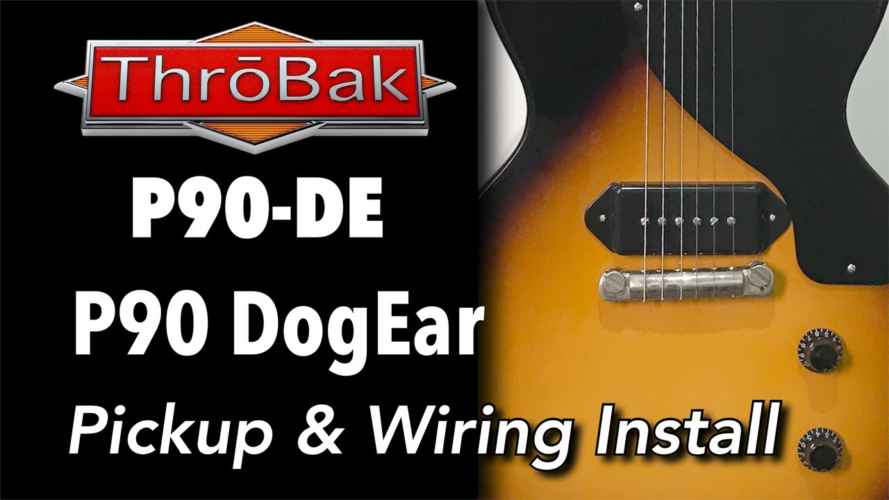 How to Install a ThroBak Vintage 50's Repro P90 Dogear Pickup and Wiring Harness - Les Paul Junior