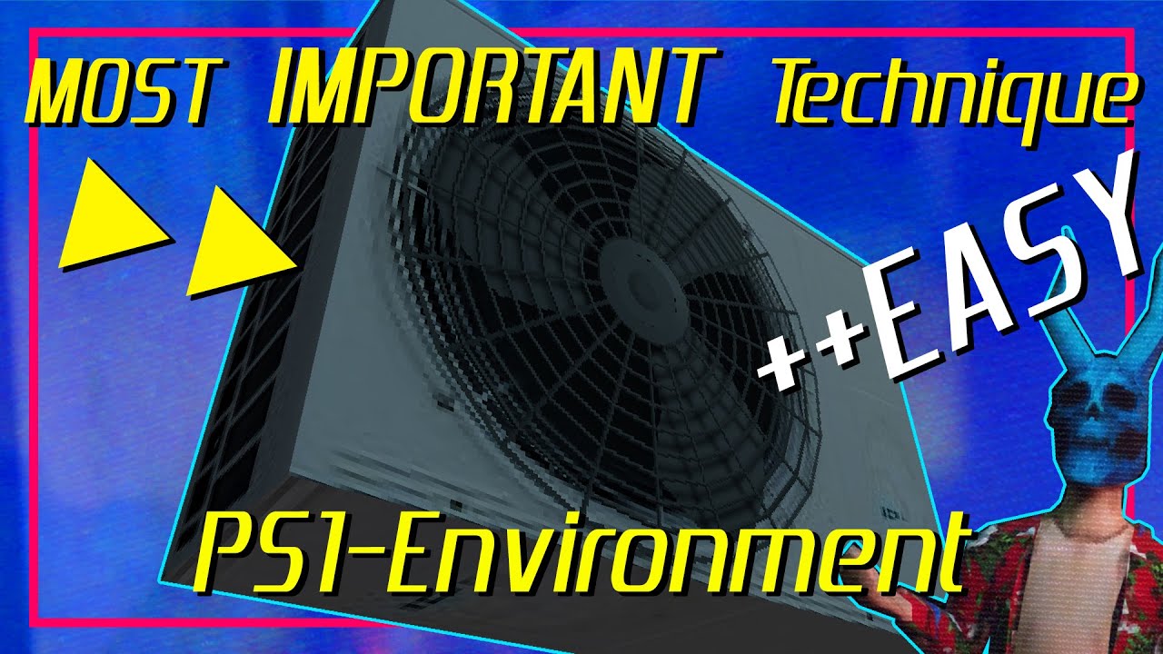 MOST IMPORTANT technique for PS1 Lowpoly Environments | Blender Tutorial