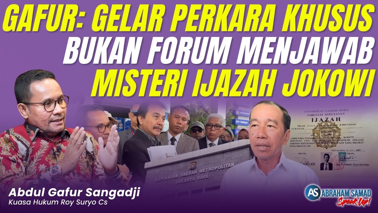 Pengacara Roy Suryo CS: Gelar Perkara Khusus Bukan Forum Menjawab Misteri Ijazah Jokowi | #SPEAKUP