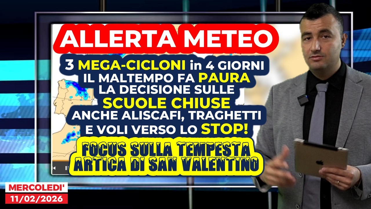 ALLERTA METEO, è allarme: scuole chiuse, voli e navi verso lo STOP! In arrivo 4 giorni terribili!