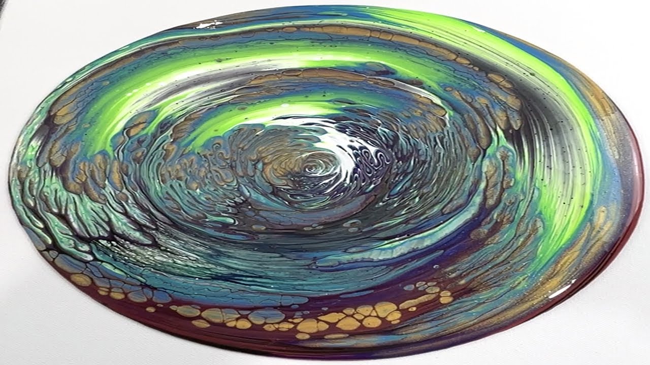 Straight Pour~Acrylic Paint Pouring Techniques~Fluid Art Tutorial~142